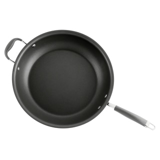 Anolon Advanced Hard-anodized Nonstick 14-inch Grey Skillet with Helper Handle