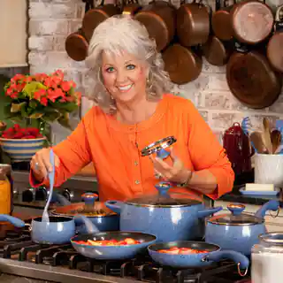 Paula Deen Signature Porcelain Blueberry Speckle 15-piece Cookware Set