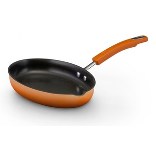 Rachael Ray Hard Enamel Cookware Orange 11.5-inch Oval Skillet