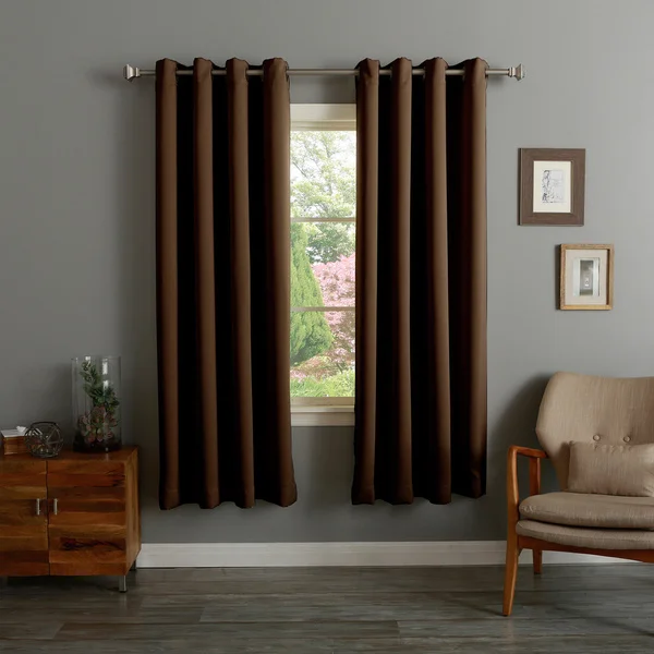 Aurora Home Thermal Insulated 72-inch Blackout Curtain Pair - 52 x 72 - 52 x 72