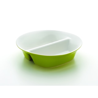 Rachael Ray Round and Square 12-inch Green Divided Dish