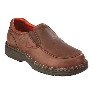 AdTec Men's Chestnut Leather Slip-on Shoes