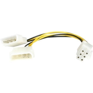 StarTech.com 6in LP4 to 6 Pin PCI Express Video Card Power Cable Adap
