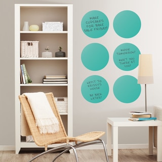 Wall Pops Calypso Teal Dry-erase Dot Decals Set