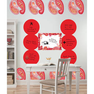 Wall Pops Red/ Pink Paisley 23-piece Dot Set