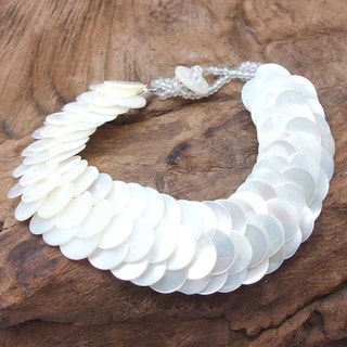 Infinity Layered White Troca Seashells Handmade Bracelet (Philippines)