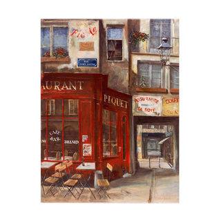Fabrice de Villeneuve 'City Streets2' Giclee Canvas Art
