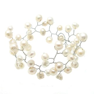 Floating Ray of White Freshwater Pearl Bracelet (Philippines)
