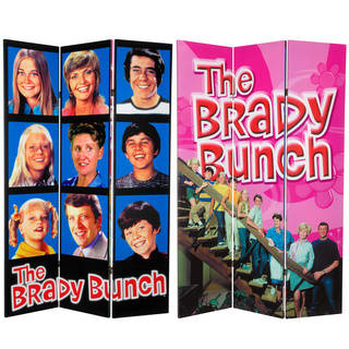 Six-Foot Tall Double Sided 'Brady Bunch' Canvas Room Divider
