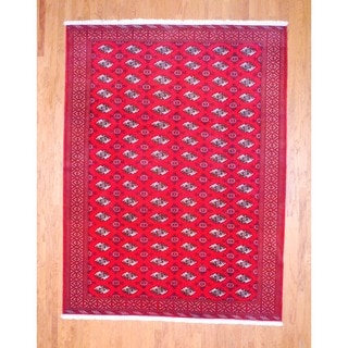 Herat Oriental Persian Hand-knotted Turkoman Wool Rug (8'5 x 11')