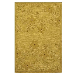 Hand-tufted Gold/ Beige Wool Rug