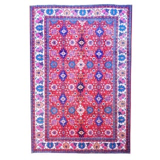 Herat Oriental Persian Hand-knotted 1960s Semi-antique Mahal Wool Rug (7'6 x 11')