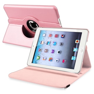 INSTEN Light Pink Leather Swivel Tablet Case Cover for Apple iPad Mini 1/ 2 Retina Display