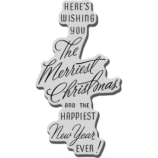Stampendous Christmas Cling Rubber Stamp-Merriest Wish