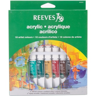 Reeves Acrylic Paints 10ml 18/Pkg-Assorted Colors