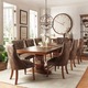 Atelier Traditional French Burnished Brown Pedestal Dining Set by TRIBECCA HOME