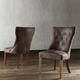 Atelier Traditional French Burnished Brown Oak Dining Chair by TRIBECCA HOME (Set of 2)