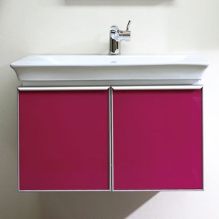 Bellaterra Home 30-inch Freesia Pink Single Bathroom Wood Vanity with Mirror