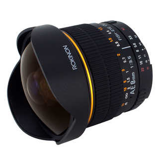 Rokinon AE8M-N 8mm f/3.5 Aspherical Fisheye Lens for Nikon AE w/Automatic Chip