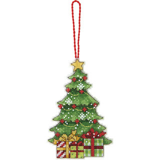 Susan Winget Tree Ornament Counted Cross Stitch Kit-3"X4-3/4" 14 Count Plastic Canvas
