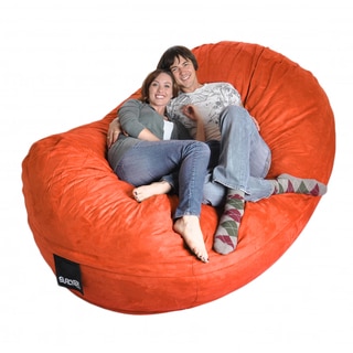 Pumpkin Oval Microfiber/ Foam 8-foot Bean Bag