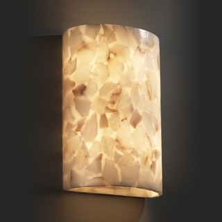 Justice Design Group 2-light Cylinder Natural Alabaster Rocks Wall Sconce