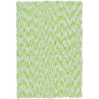 Shagadelic Green Chenille Twist Swirl Rug (30x50)