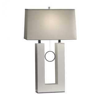 Earring Standing Table Lamp with Fabric Shade