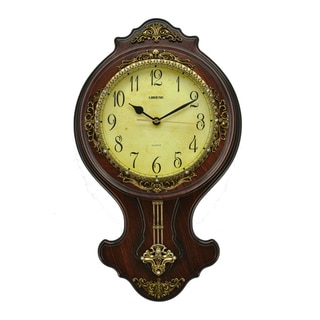 Fabulous Antique Linseng Polyresin Pendulum Wall Clock (21x12)