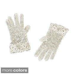Saro Handmade Fine Crochet Lace Gloves