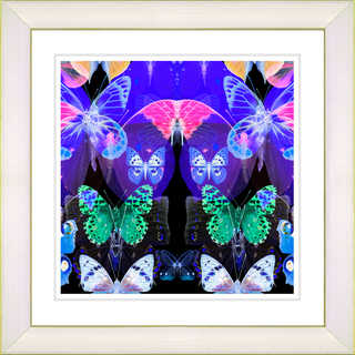 Studio Works Modern 'Butterfly Montage - Blue' Framed Print