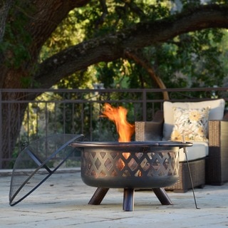 Corvus Monterey 31-inch Bronze Rubbed Steel Outdoor Fire Pit