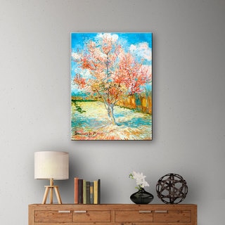 Vincent van Gogh 'Pink Peach Tree' Wrapped Canvas Art
