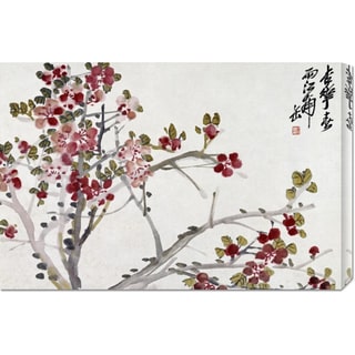 Global Gallery Wu Changshuo 'Flowers' Stretched Canvas