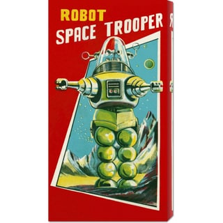 Global Gallery Retrobot 'Robot Space Trooper' Canvas Art
