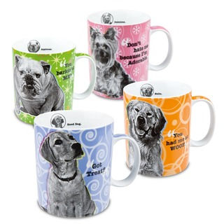Konitz 'Assorted Dog' Porcelain Mugs (Set of 4)