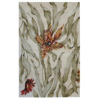Hand-Tufted Tropical Ivory Rug