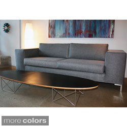 Decenni Custom Furniture 'Otto' Bergamo Licorice Modern 6-foot Loveseat
