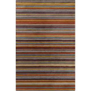 Allie Handmade Stripes Wool Rug (5' x 7'6)