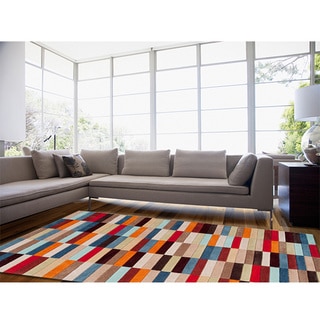 Hand-tufted Troy Multicolor Geometric Rug