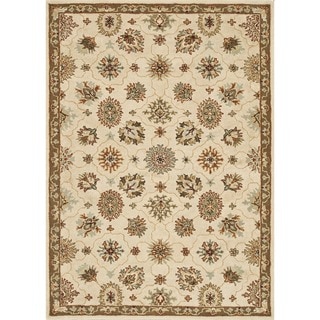 Hand-tufted Wilson Ivory/ Taupe Wool Rug