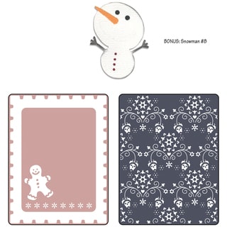 Sizzix Textured Impressions/Bonus Sizzlits By Basic Grey-Nordic Holiday Gingerbread Man, Flowers