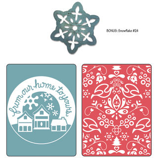 Sizzix Textured Impressions/Bonus Sizzlits By Basic Grey-Nordic Holiday From Our Home, Yule
