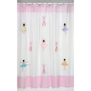 Sweet Jojo Designs Ballerina Kids Shower Curtain
