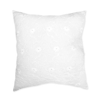 Sweet JoJo Designs White Eyelet Decorative Throw Pillow