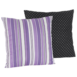 Sweet JoJo Designs Kaylee Purple Stripe 16-inch Reversible Decorative Pillow