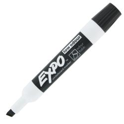 Expo Black Low Odor Chisel Dry Erase Whiteboard Markers (Pack of 12)
