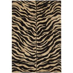 Safavieh Handmade Zebra Beige Hand-spun Wool Rug (4' x 6')