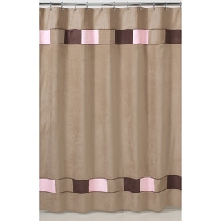 Sweet Jojo Designs Soho Pink and Brown Shower Curtain