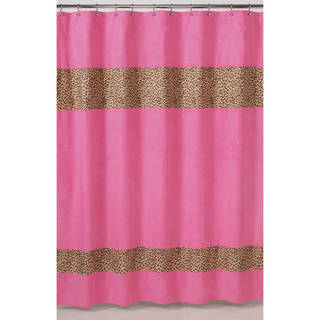 Sweet Jojo Designs Cheetah Girl Pink and Brown Shower Curtain